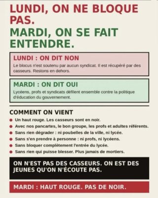 Lundi on ne bloque pas, mardi on se fait entendre !